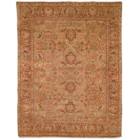 Safavieh Old World 8 ft. x 10 ft. Hand Knotted Large Rectangle Rug - Light Green-Gold OW115C-8